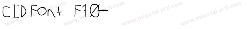 CIDFont F10字体转换